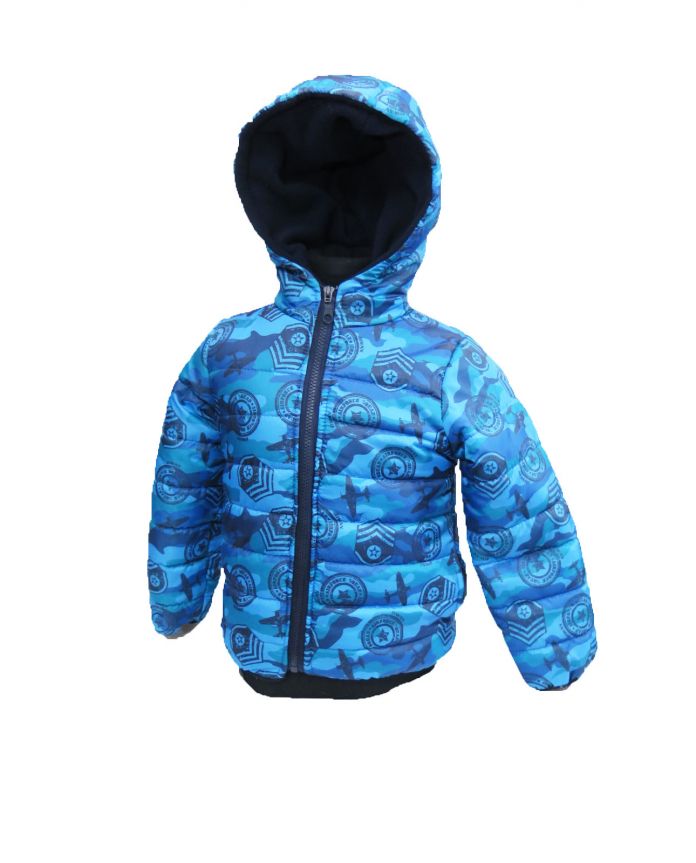 Campera Estampada Varon Con Capucha Forrada En Polar