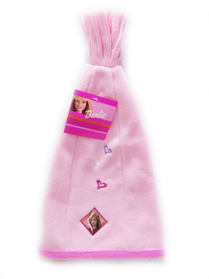 Gorro de Polar con Flecos y Aplique de Barbie