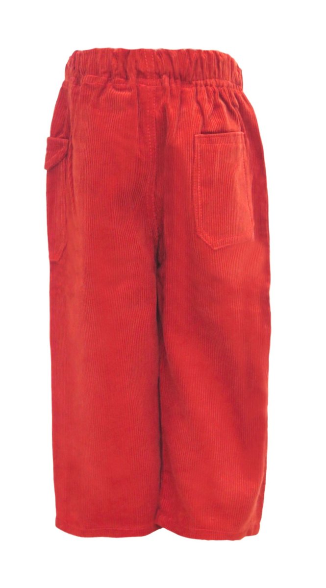 Pantalon de Corderoy con Bolsillo Cargo Bordado
