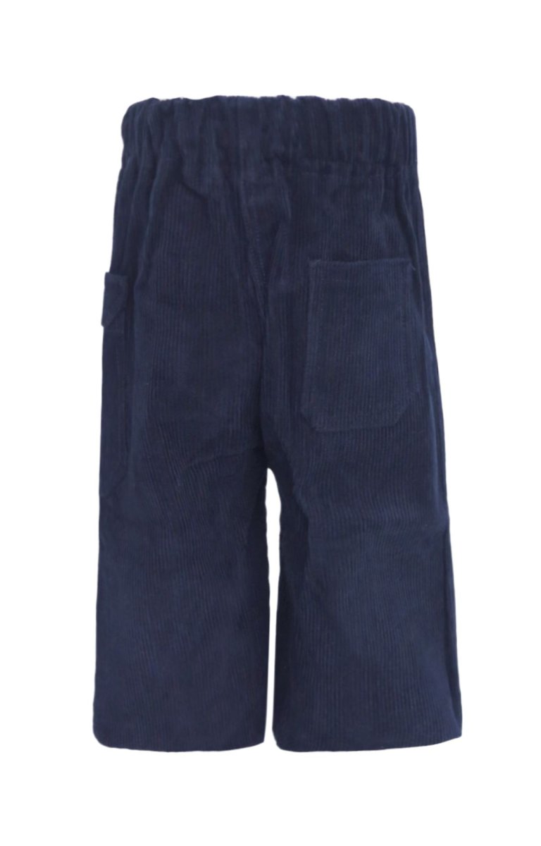 Pantalon de Corderoy con Bolsillo Cargo Bordado