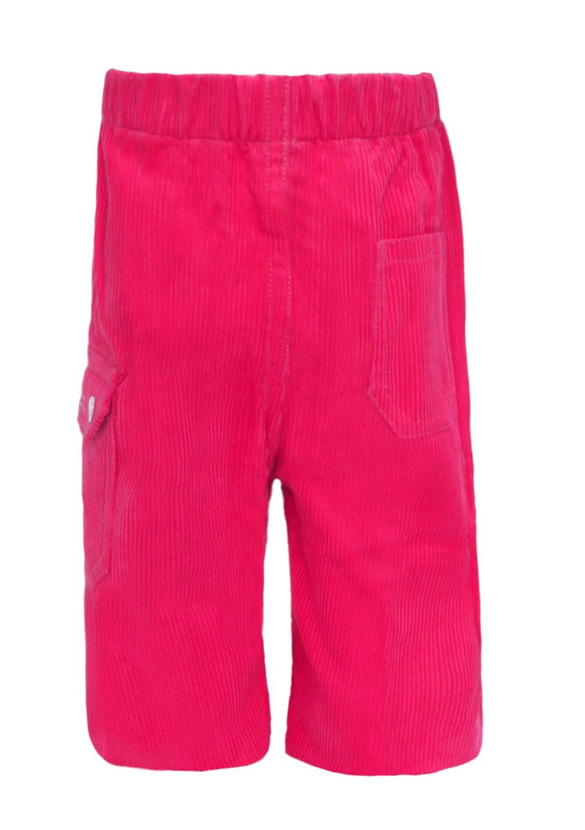 Pantalon de Corderoy con Bolsillo Cargo Bordado