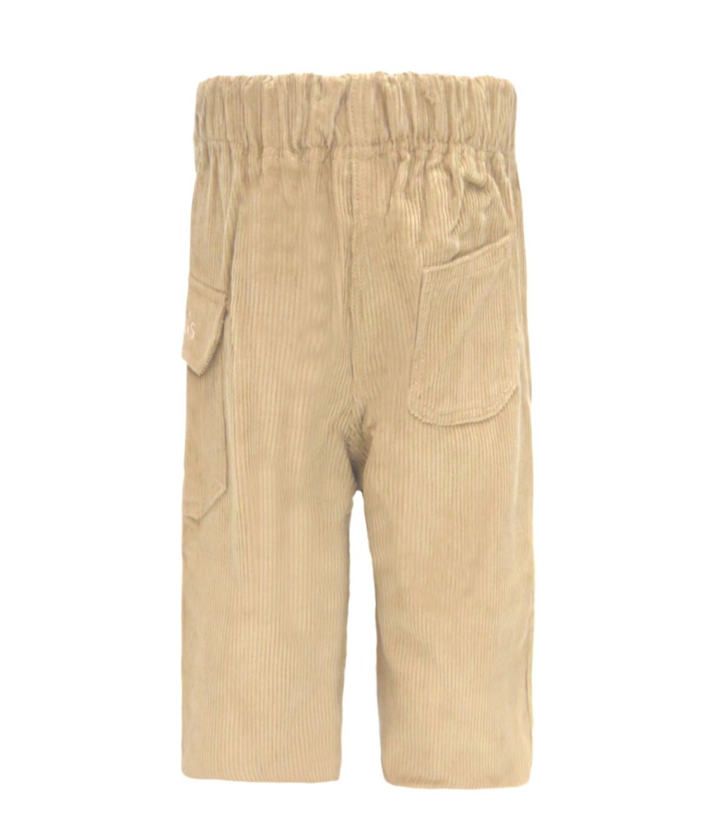 Pantalon de Corderoy con Bolsillo Cargo Bordado