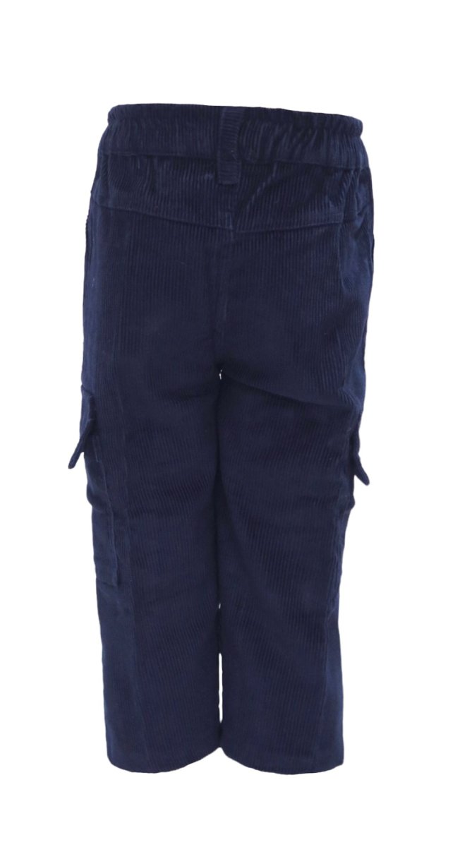 Pantalon de Corderoy con Elastico y Bolsillo Cargo