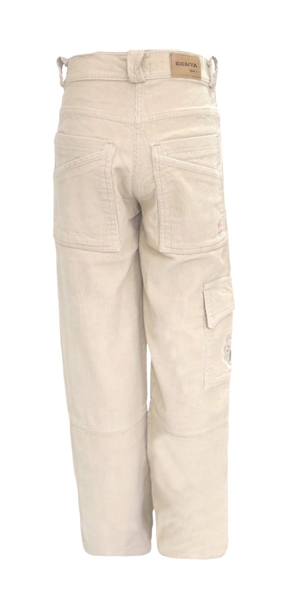Pantalon de Corderoy con Bolsillo Cargo Bordado