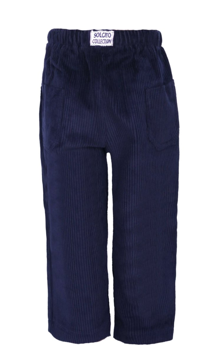 Pantalon de Corderoy con Cintura Elastizada y Bolsillos