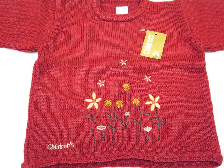 Sweater / Pullover Tejido Bordado de Flores