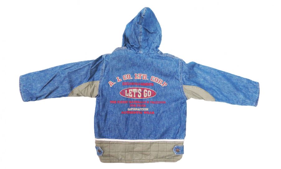 Campera de Jean con Capucha Estampado