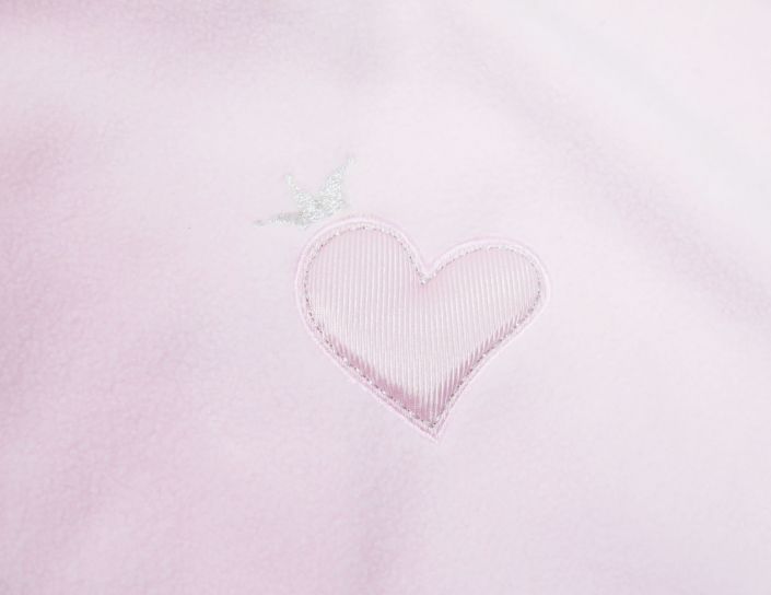 Poncho de Polar Aplique de Corazon y Corona