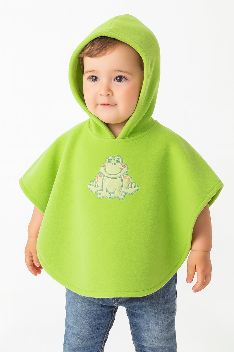 Poncho de Polar Aplique de Rana