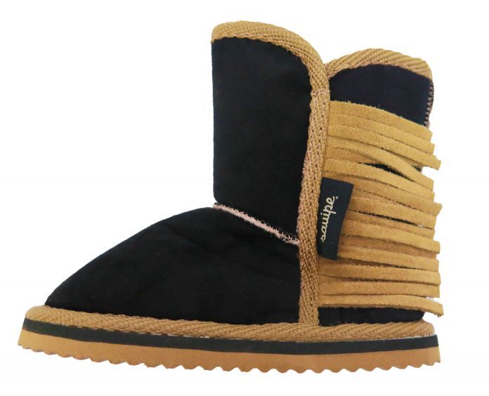 Bota de Gamuza Tipo Barker Con Flecos - Pantubota