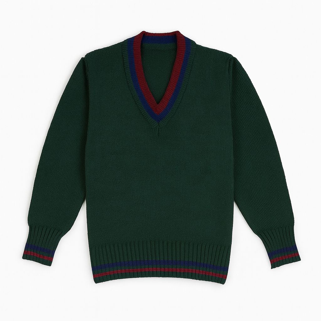 Pullover Sweater Escote V lana gruesa