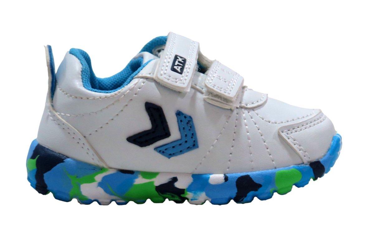 Zapatilla Cuerina con Velcro Base Estampada