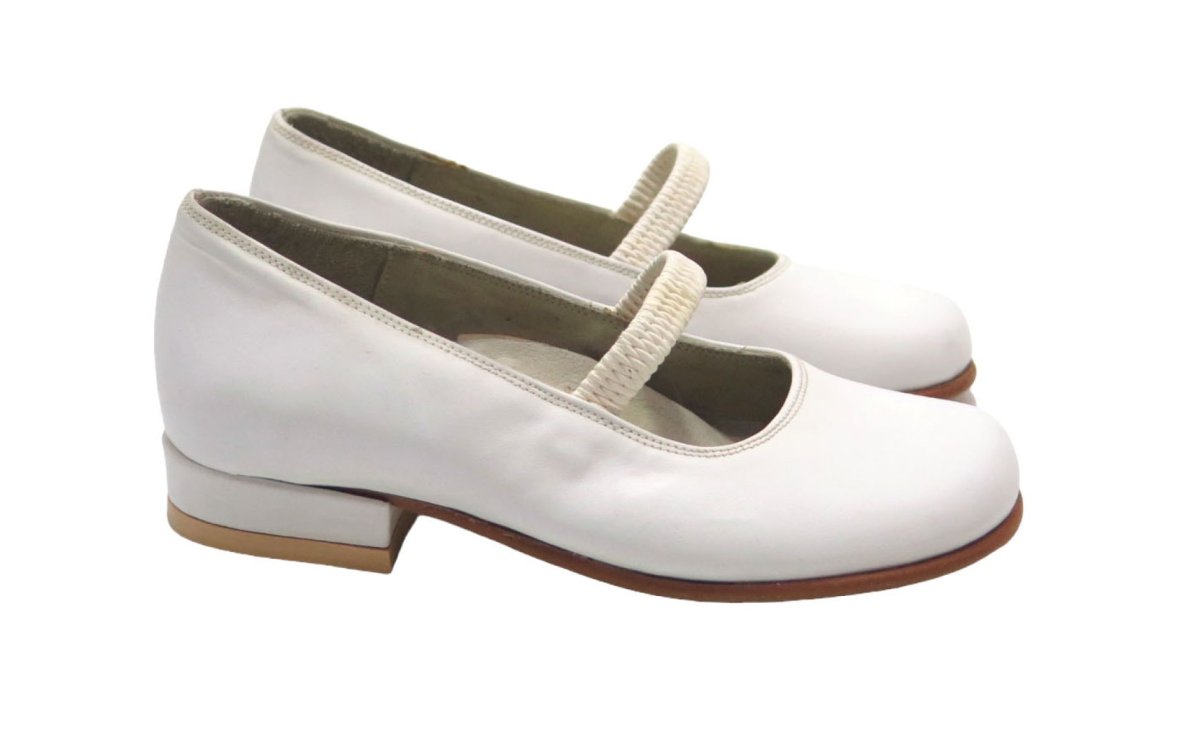 Zapato Balerina Con Elastico y Taco Forrado