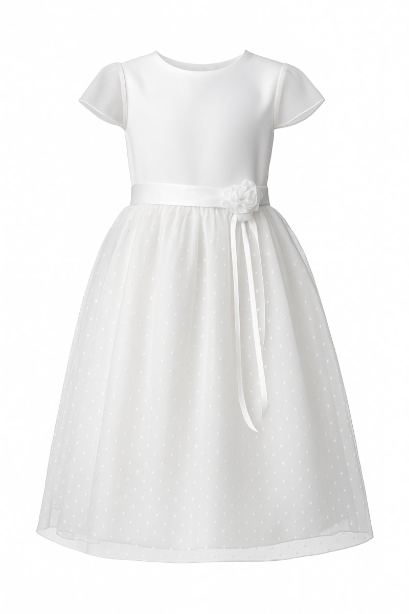 Vestido de Comunión Falda Bordada