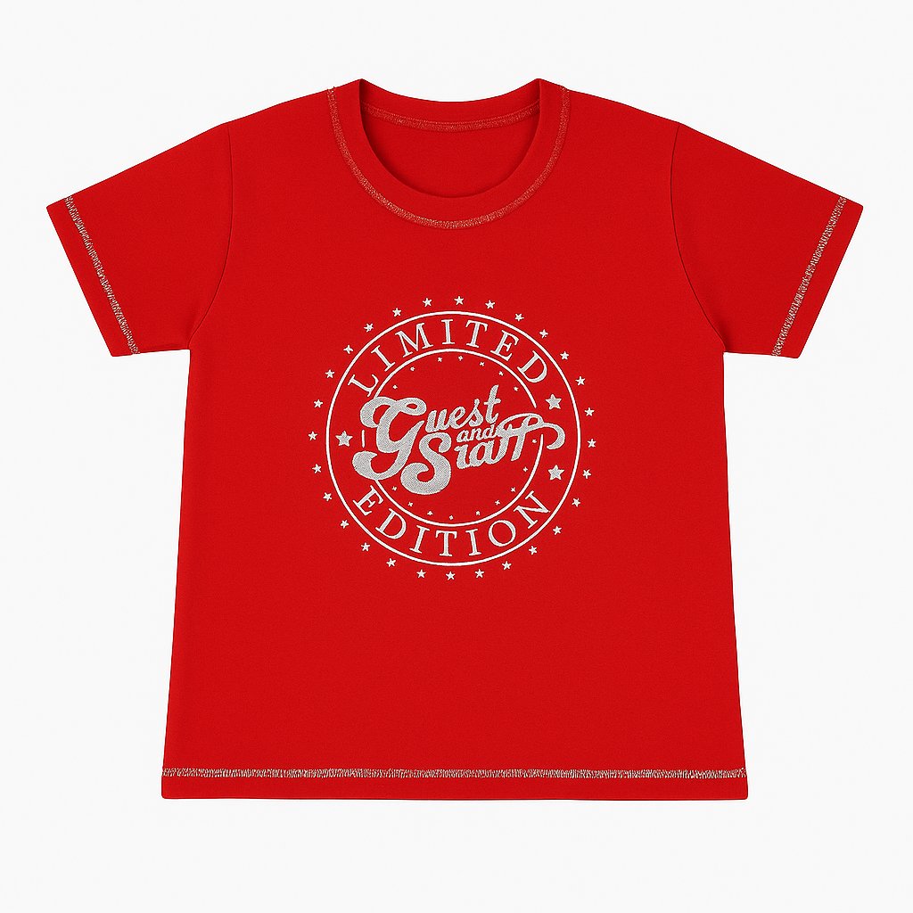 Remera Manga Corta Estampado Brillante