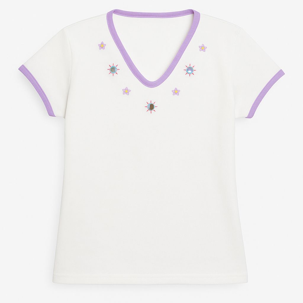 Remera Manga Corta con Espejitos