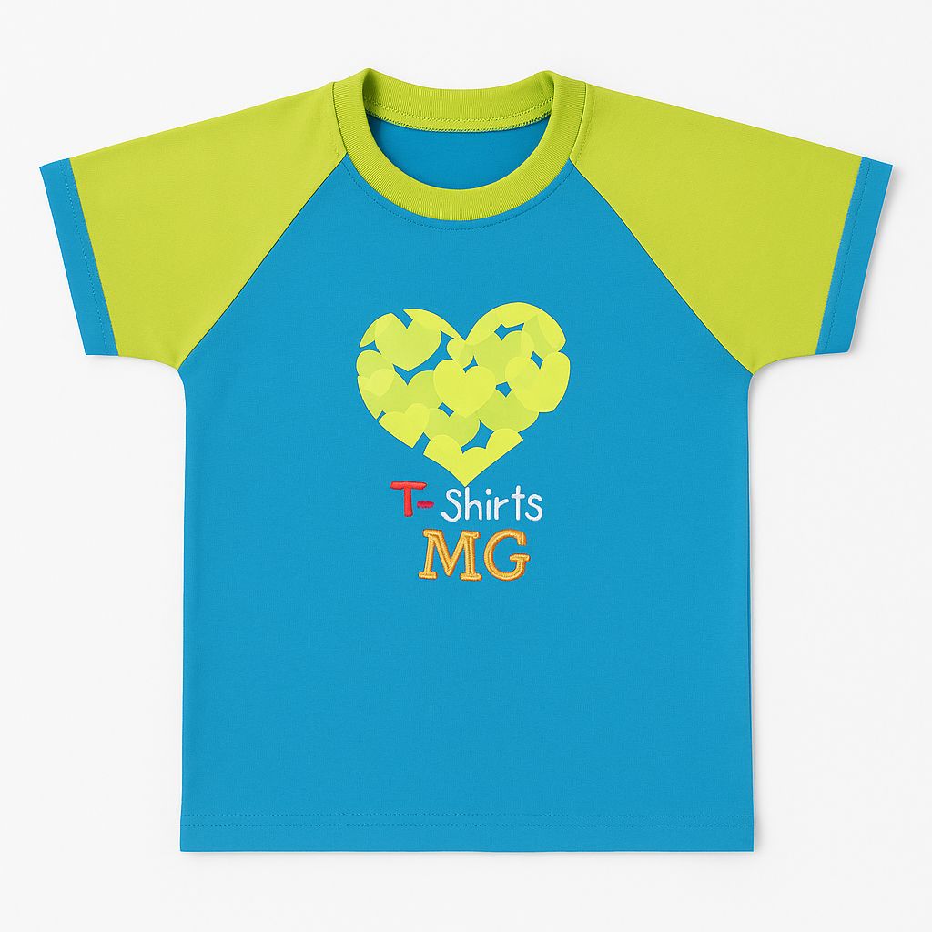 Remera Manga Corta Estampado Corazones