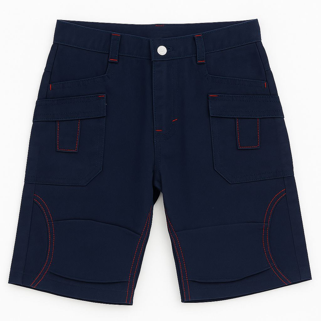 Bermuda de Gabardina con Bolsillo Cargo