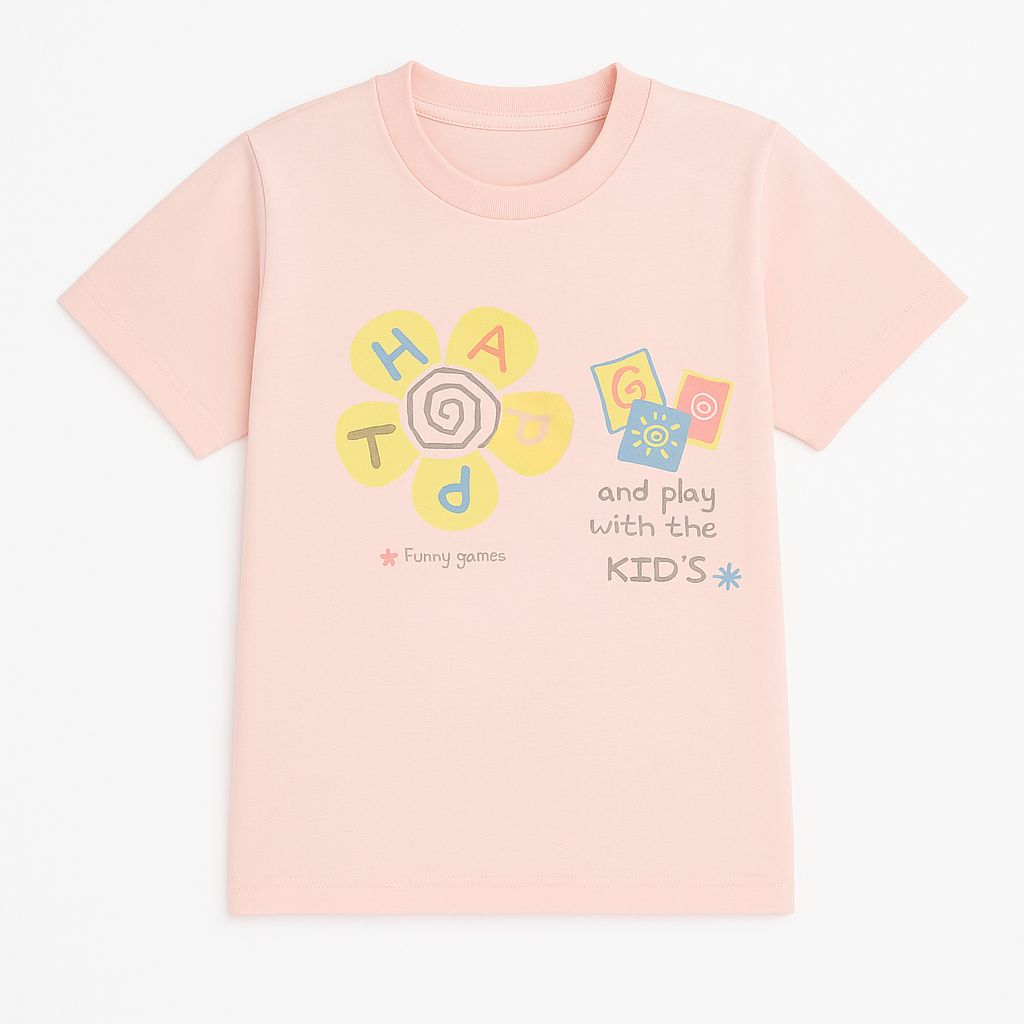 Remera Manga Corta Estampado Flor Happy Espiral