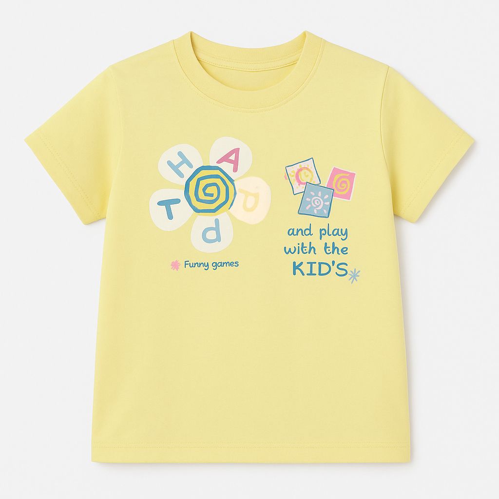 Remera Manga Corta Estampado Flor Happy Espiral