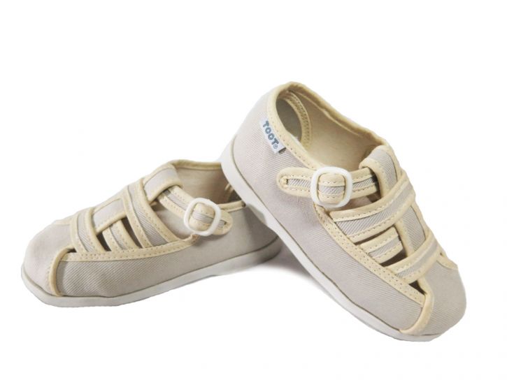 Zapatilla Sandalia de Lona con Hebilla