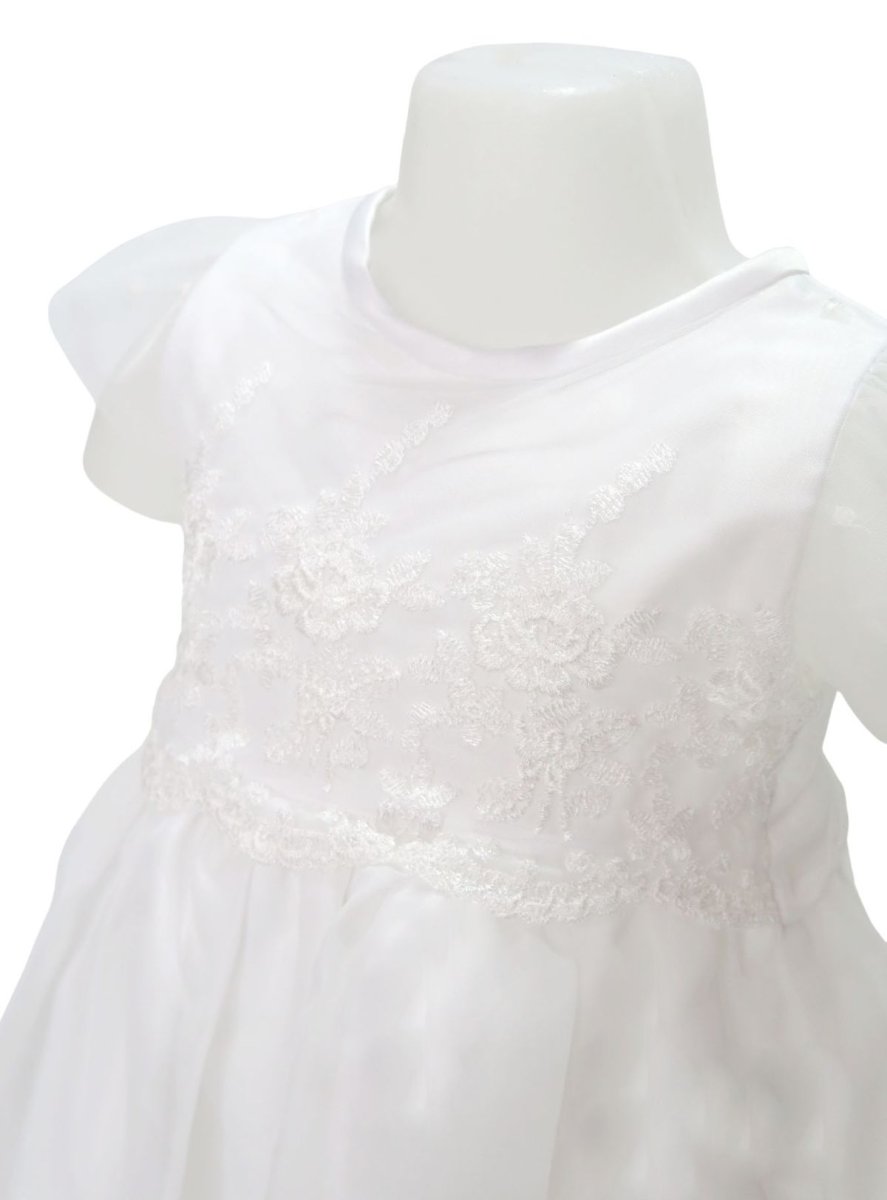 Vestido de Bautismo Tul Bordado