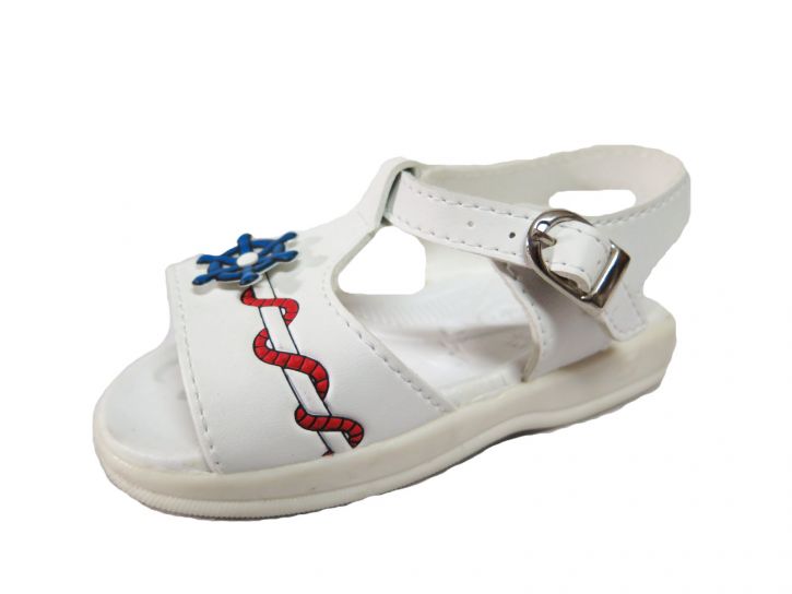 Sandalias con Hebilla y Aplique de Ancla Marinero