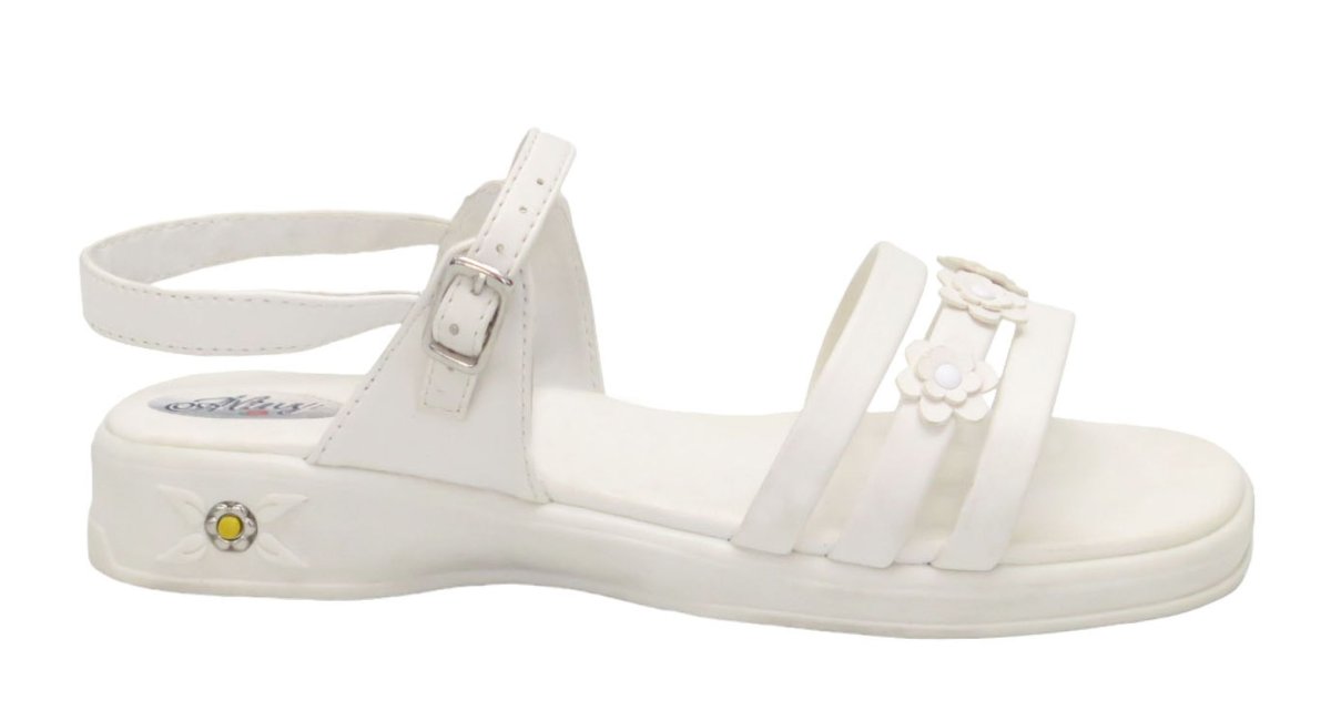 Sandalias con Tiras y Aplique de Flores