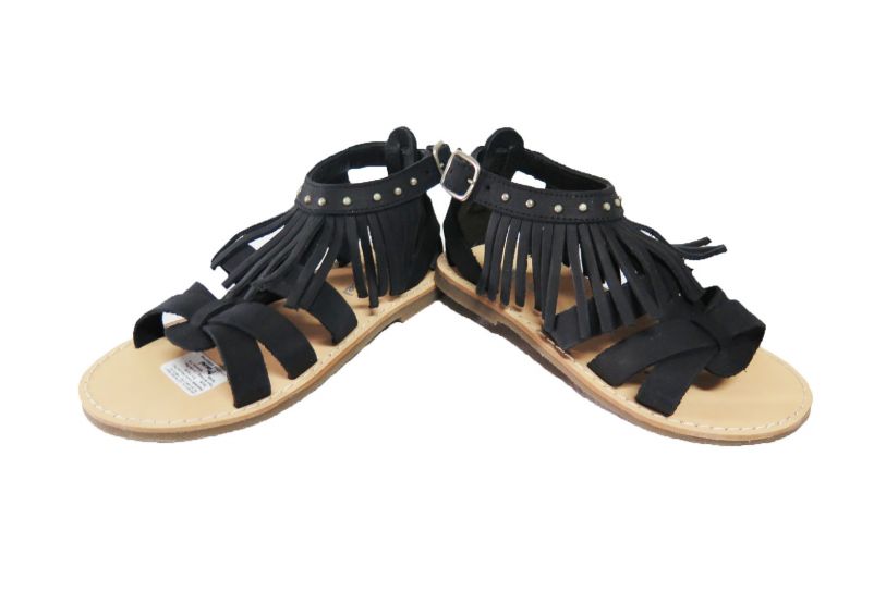 Sandalias Romanas Flecos y Tachas Hebilla