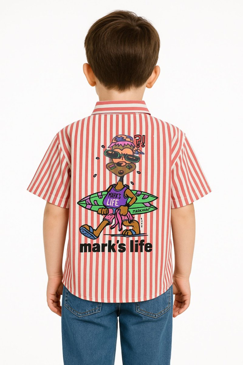 Camisa Manga Corta Rayada