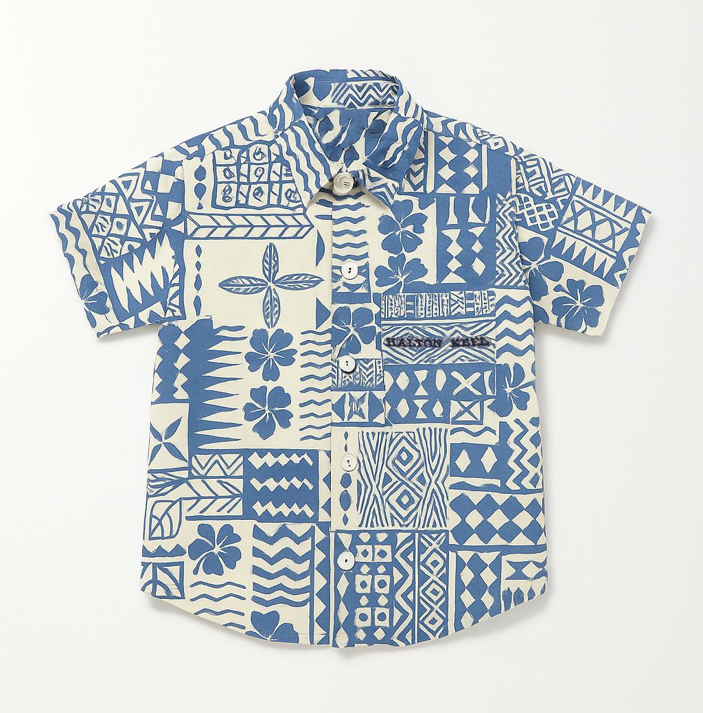 Camisa de Manga Corta Estampado Hojas