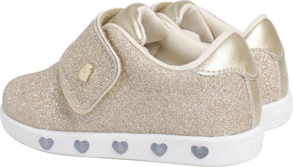 Zapatilla Velcro  Con Gliter/ Luz LED