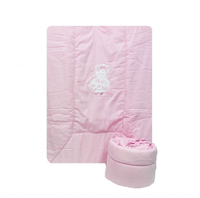 Acolchado Cuna Funcional Bordado Nena