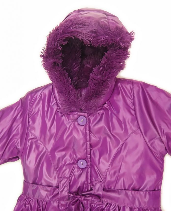 Campera con Capucha con Piel - Silver