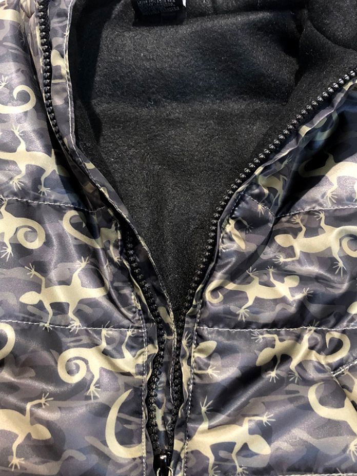 Campera Camuflado Silver y Polar  con  Wata y Capucha