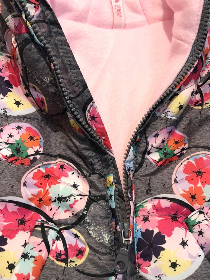 Campera Estampada Polar Con Capucha - Con Wata - Silver