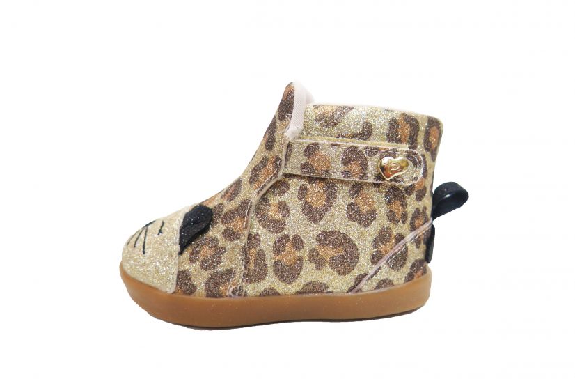 Bota Botita De Gatito con Lurex y Velcro