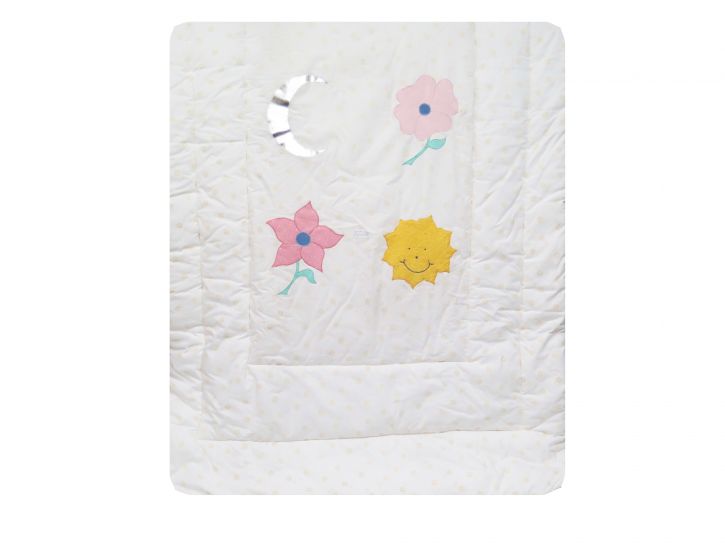 Acolchado Cuna Funcional Estampado Sol - Luna - Flor