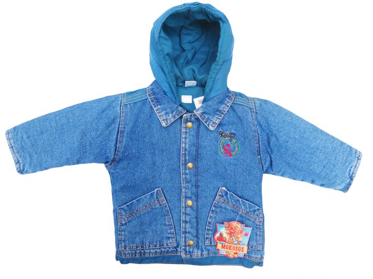 Campera de Jean con Capucha y Wata - Bordada