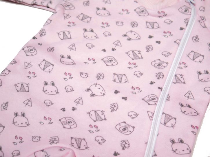 Enterito Frizado Estampado Con Cierre Sin Pie