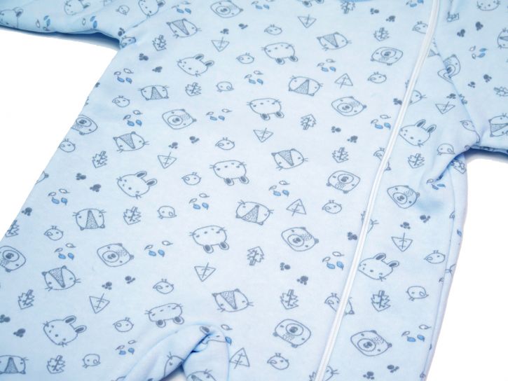 Enterito Frizado Estampado Con Cierre Sin Pie