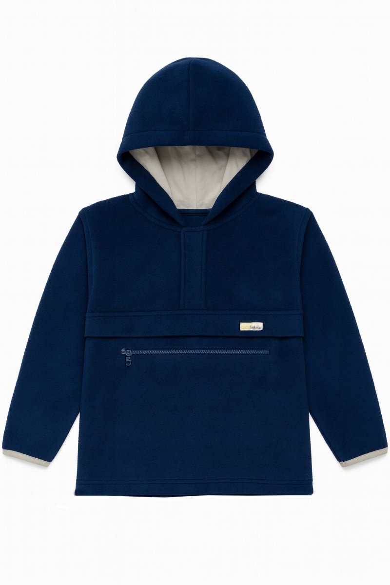 Buzo Super Polar Con Capucha- Bolsillo Frontal Con Cierre