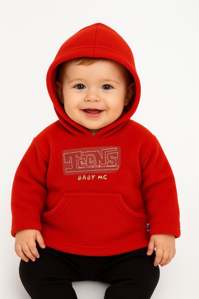 Buzo Polar con Capucha Bordado Teens