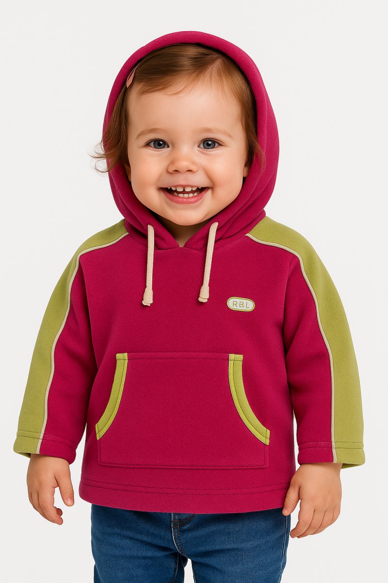 Buzo Polar con Capucha Combinado