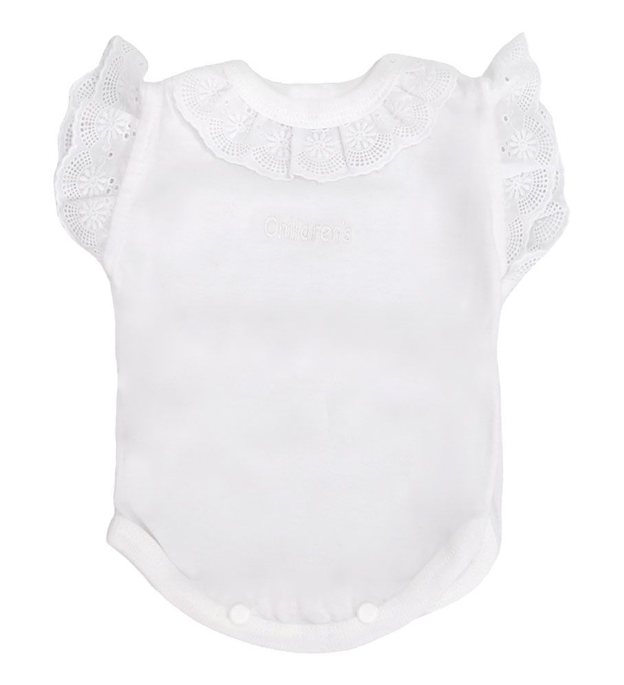 Body Manga Corta con Broderie