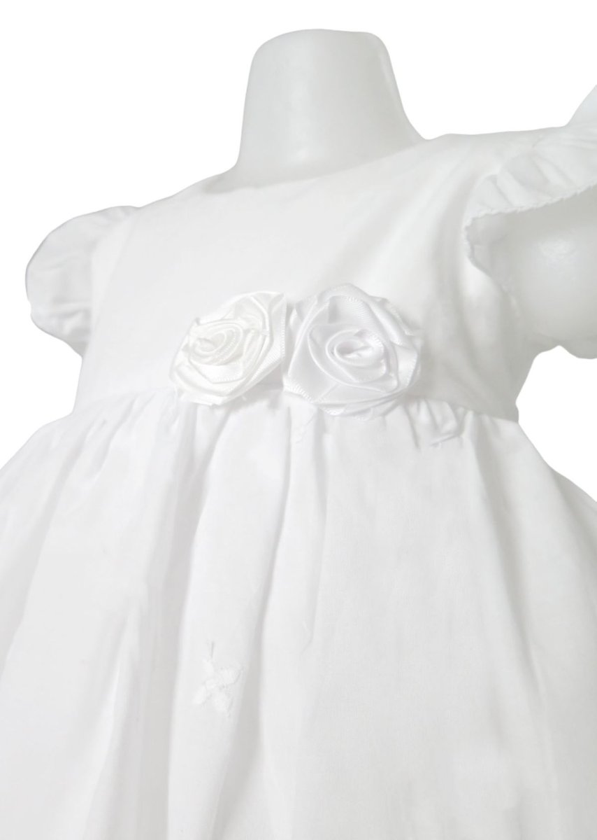 Vestido Bautismo Broderie Con Mangas