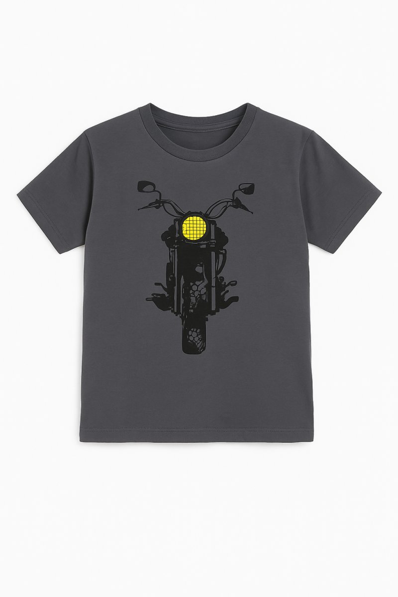 Remera Manga Corta Estampado Moto