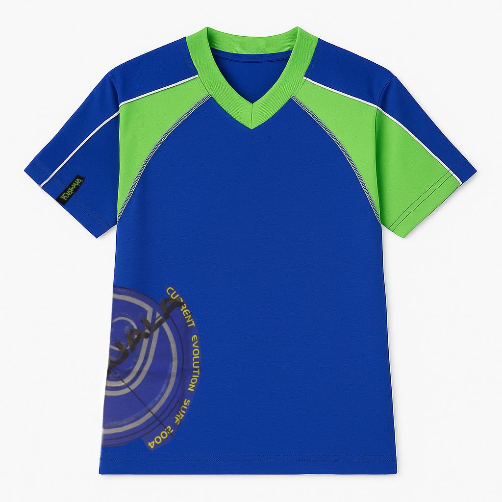 Remera Manga Corta Estampado Evolution Surf 2004 y Red