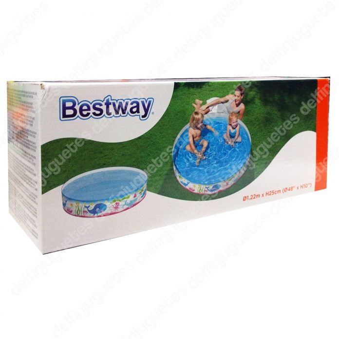 Pileta Semirigida Estampada de Acuario - Tiburones - Rigida