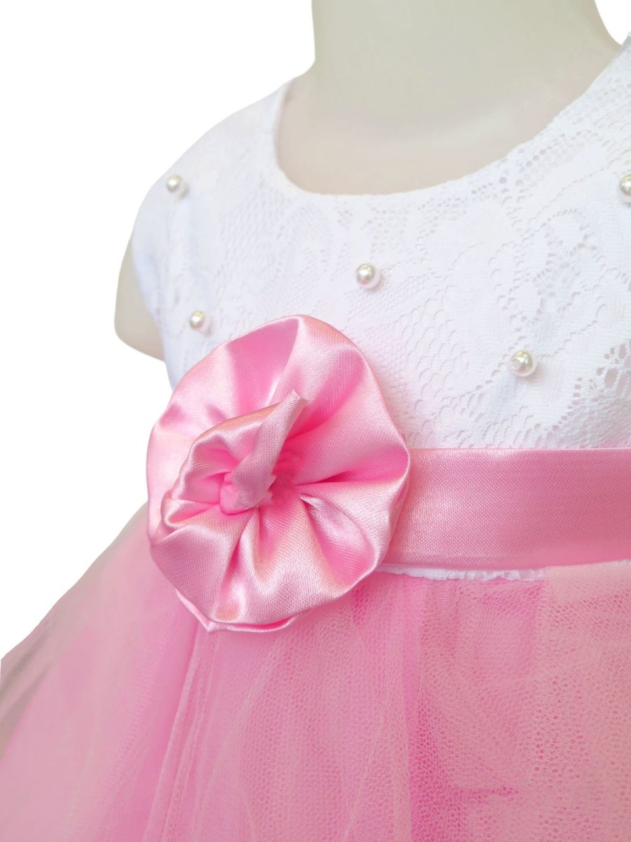 Vestido de Bautismo Encaje y Tul